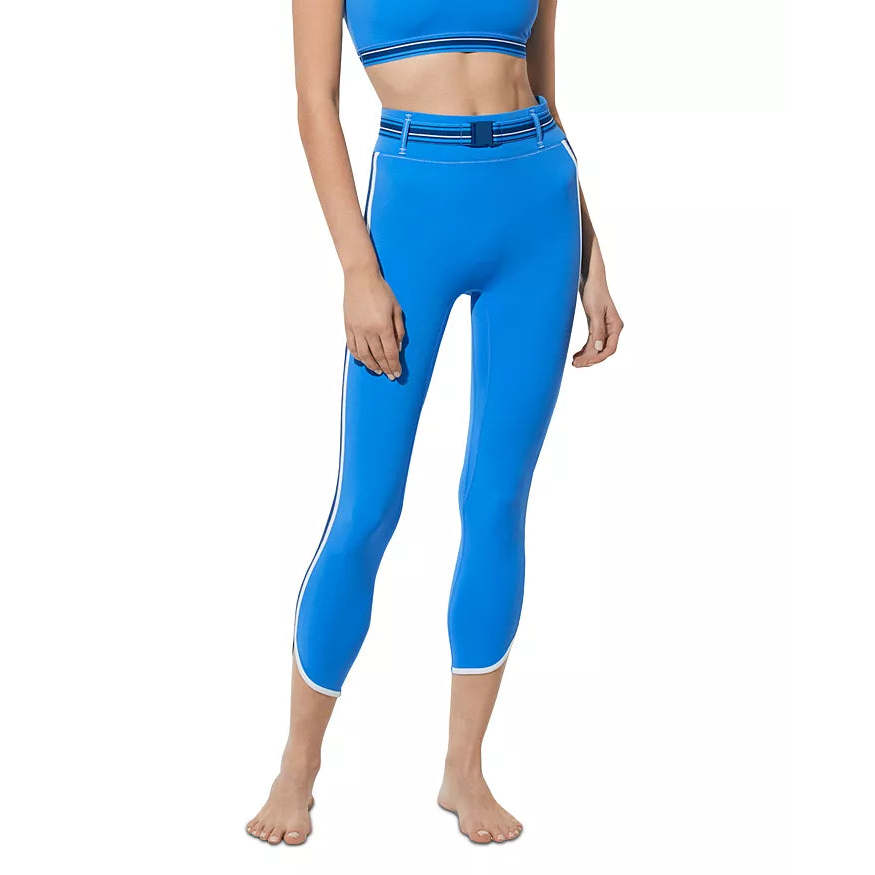 Solid And Striped Ace Belted Crop Leggings, Size Medium
